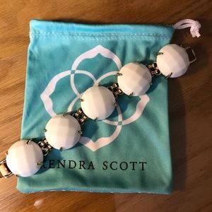 KS white large stone bracelet.